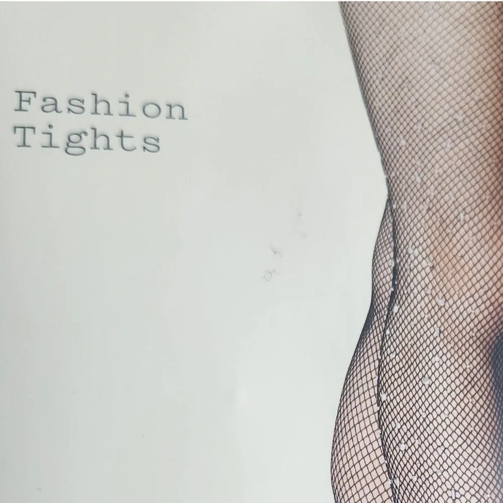 A New Day Black Fishnet Tights with Rhinestones‎ Size S/M